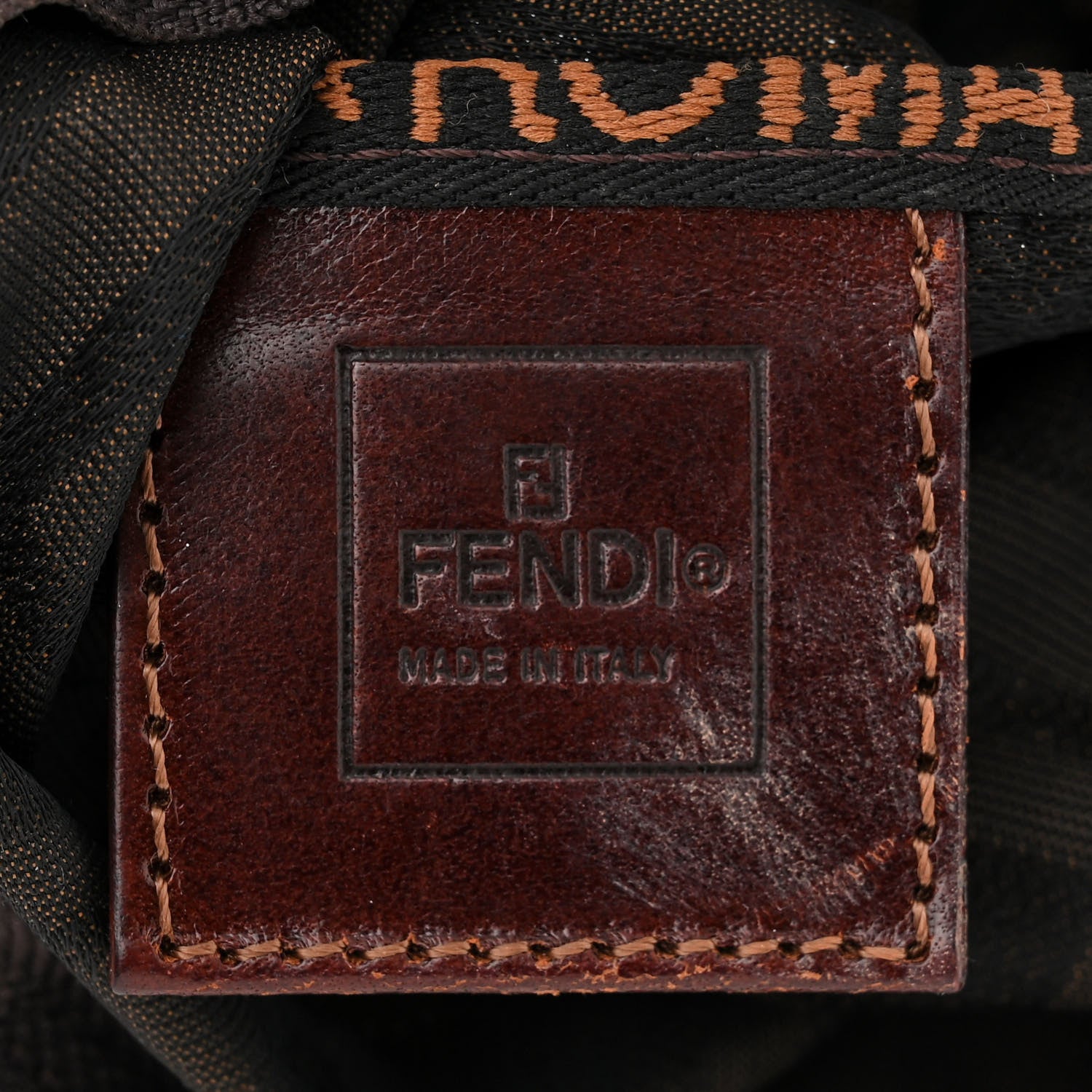 Fendi Fabric FF 1925 Mini Cosmetic Bag Tobacco 6 of 11