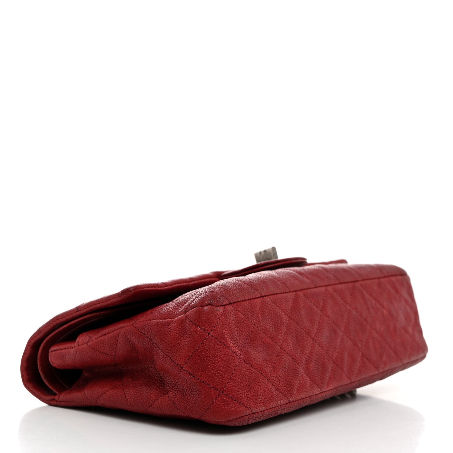 Chanel Washed Caviar Quilted 2.55 Reissue 225 Bijoux Chain Flap Red 4 of 16