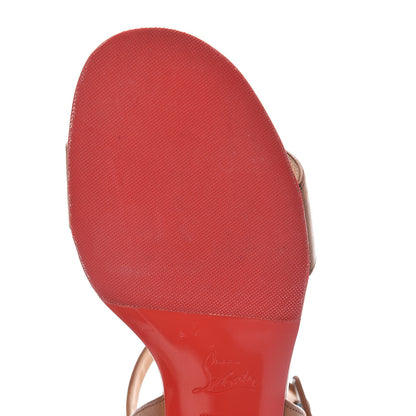 Christian Louboutin Calf Multipot 25 Block Heel Sandals 37.5 Cuoio 11 of 13