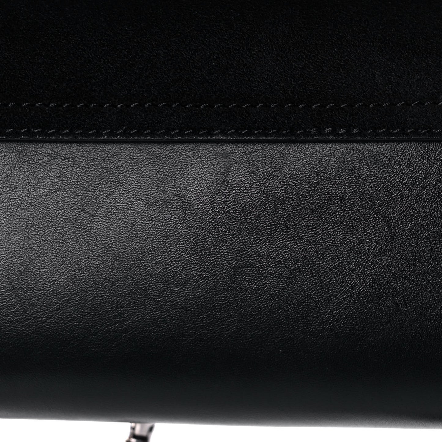 Suede Calfskin Mini Faye Shoulder Bag Black
