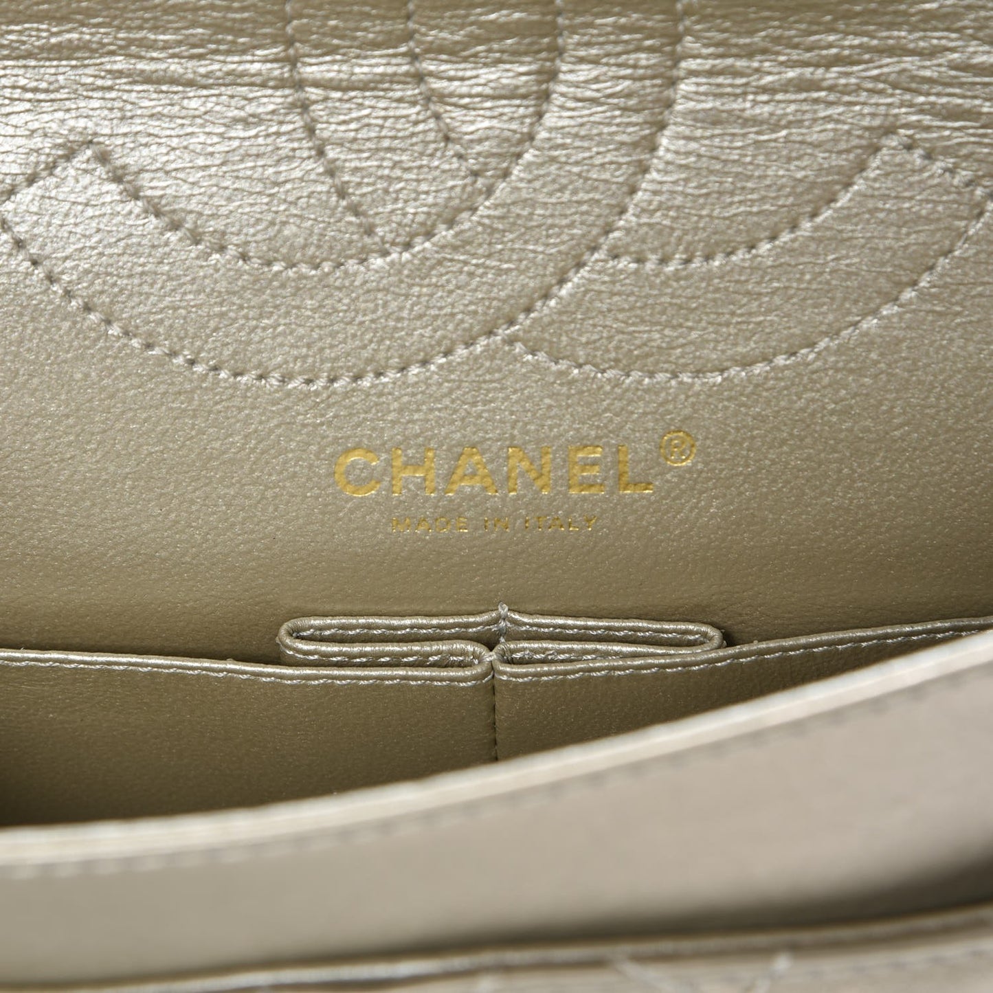 Metallic Aged Calfskin 2.55 Reissue 225 Flap Light Gold