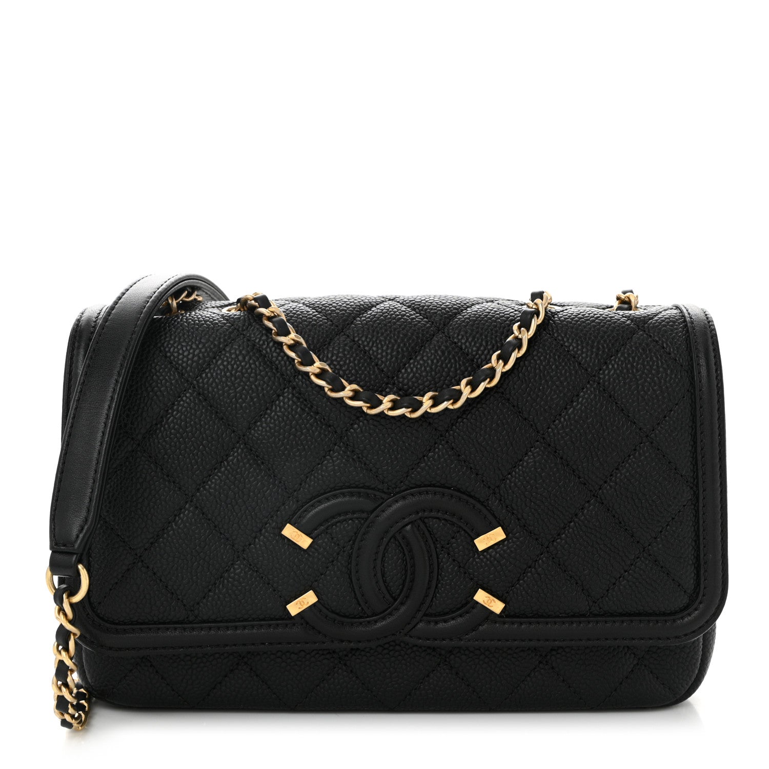 Chanel Caviar Quilted Small CC Filigree Flap Black 1 of 10