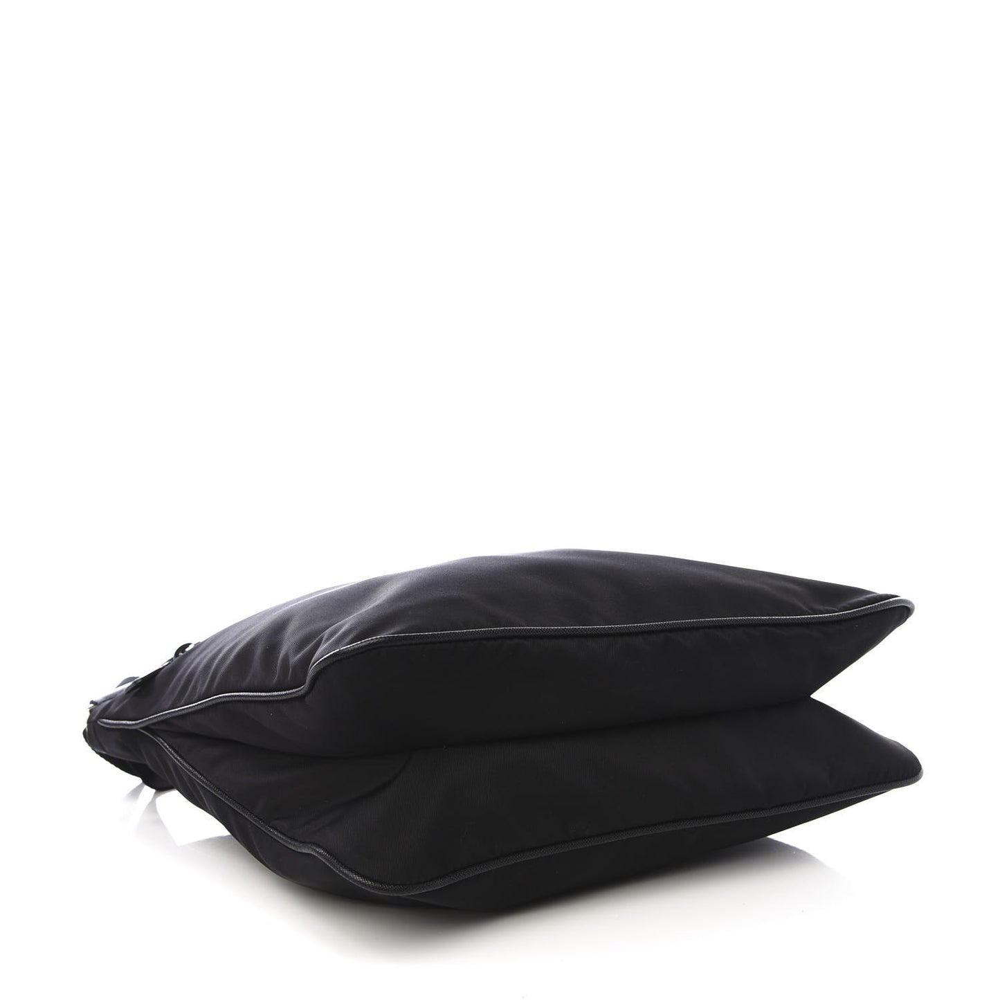 Nylon Vela Flat Messenger Bag Black