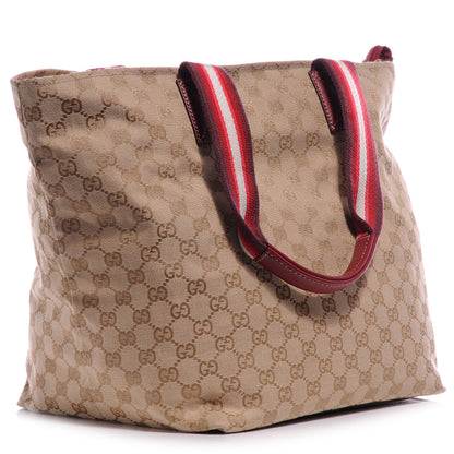 Gucci GG Monogram Large Web Handle Bucket Tote 3 of 7