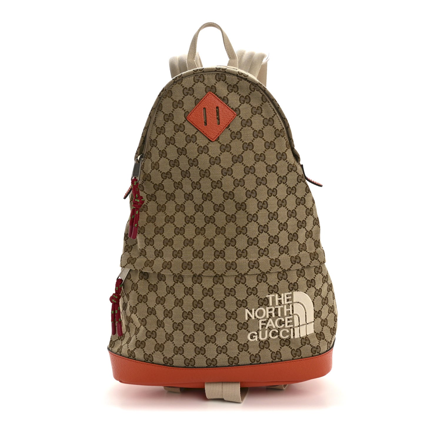 north face embroidered backpack Gucci X THE NORTH FACE Monogram Textured Dollar Calfskin Embroidered Beige  Ebony Mystic White Deep Orange 1764028 – FASHIONPHILE