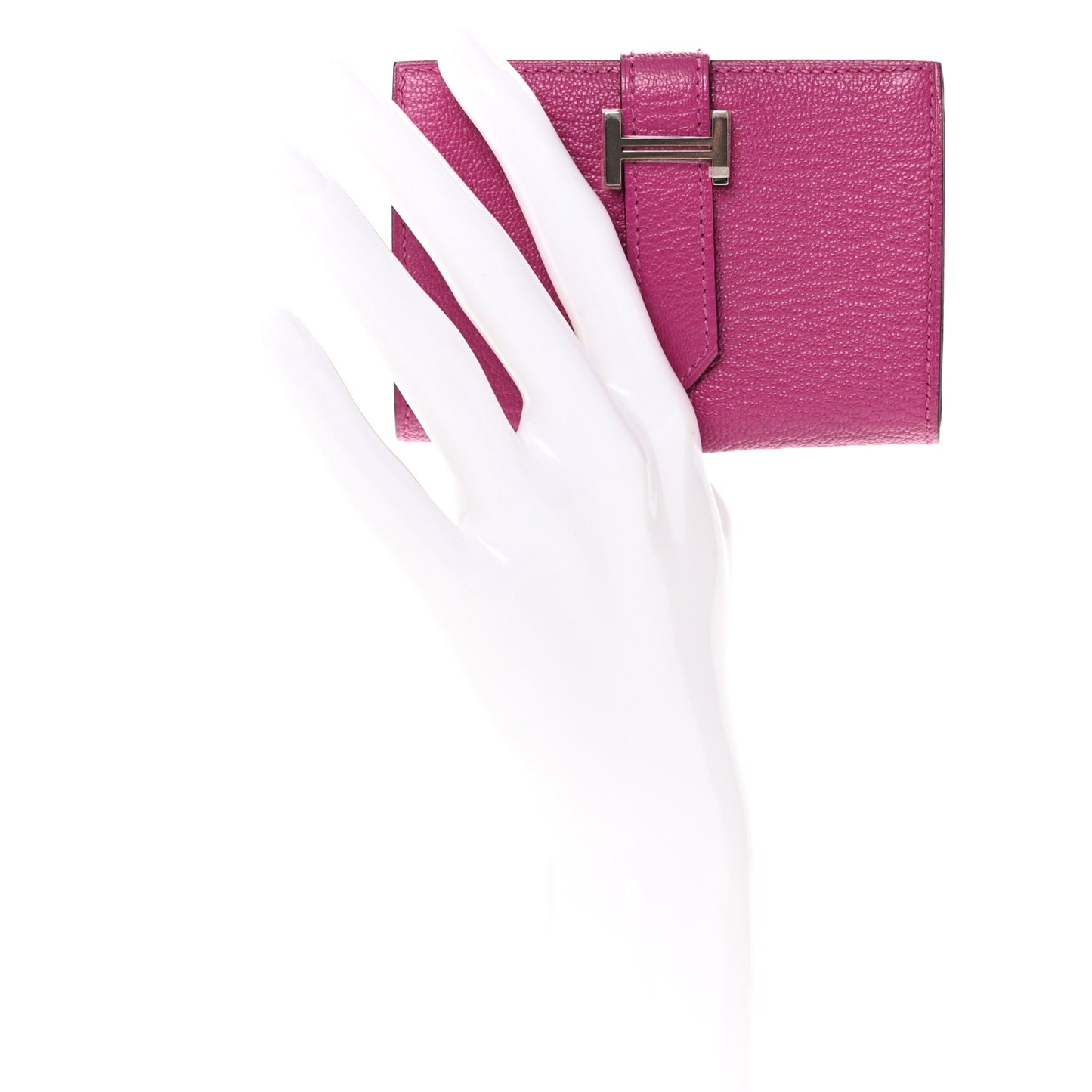 Chevre Mysore Mini Bearn Wallet Rose Pourpre