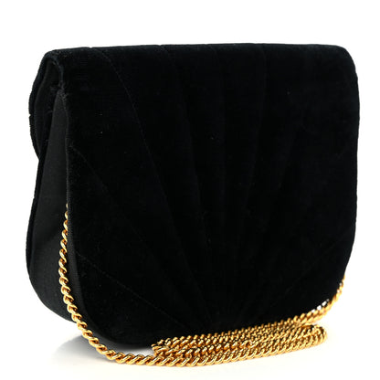 Chanel Velvet Quilted Lion Shoulder Bag Black 3 of 9