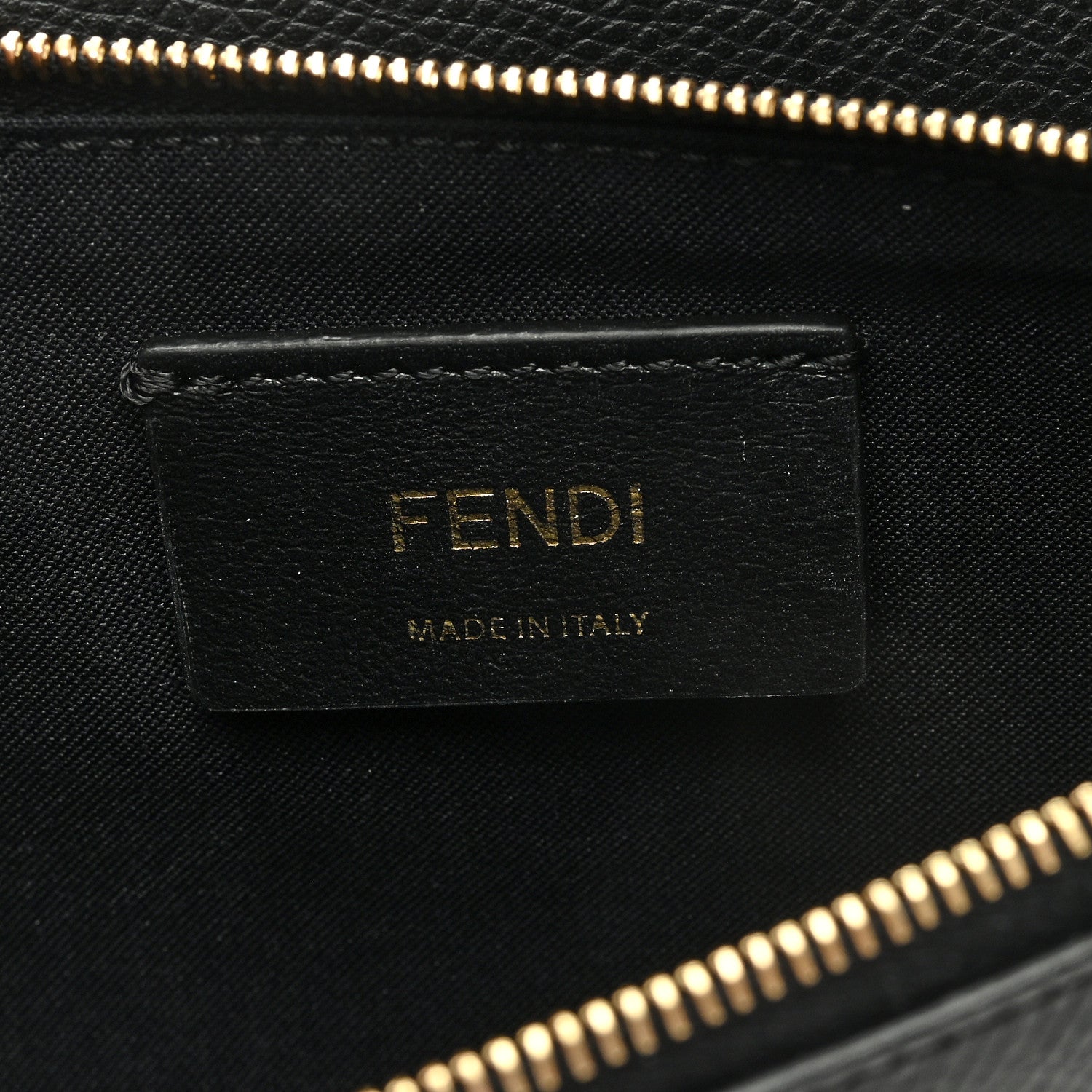 Fendi Vitello Cruise F is Fendi Bi-Color FF 1974 Embossed Medium Envelope Wallet On Chain Black Maya 6 of 9