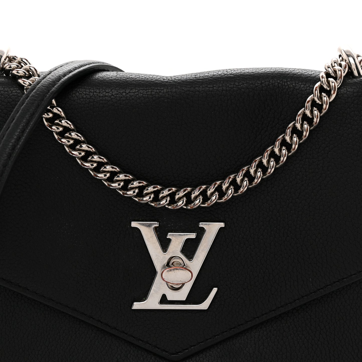 Soft Calfskin My Lockme Chain Bag BB Black