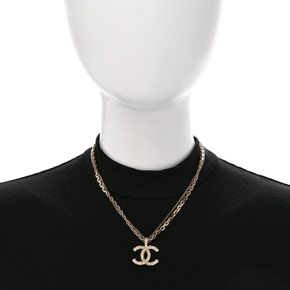 Chanel Crystal CC Multi Strand Chain Necklace Gold 2 of 7