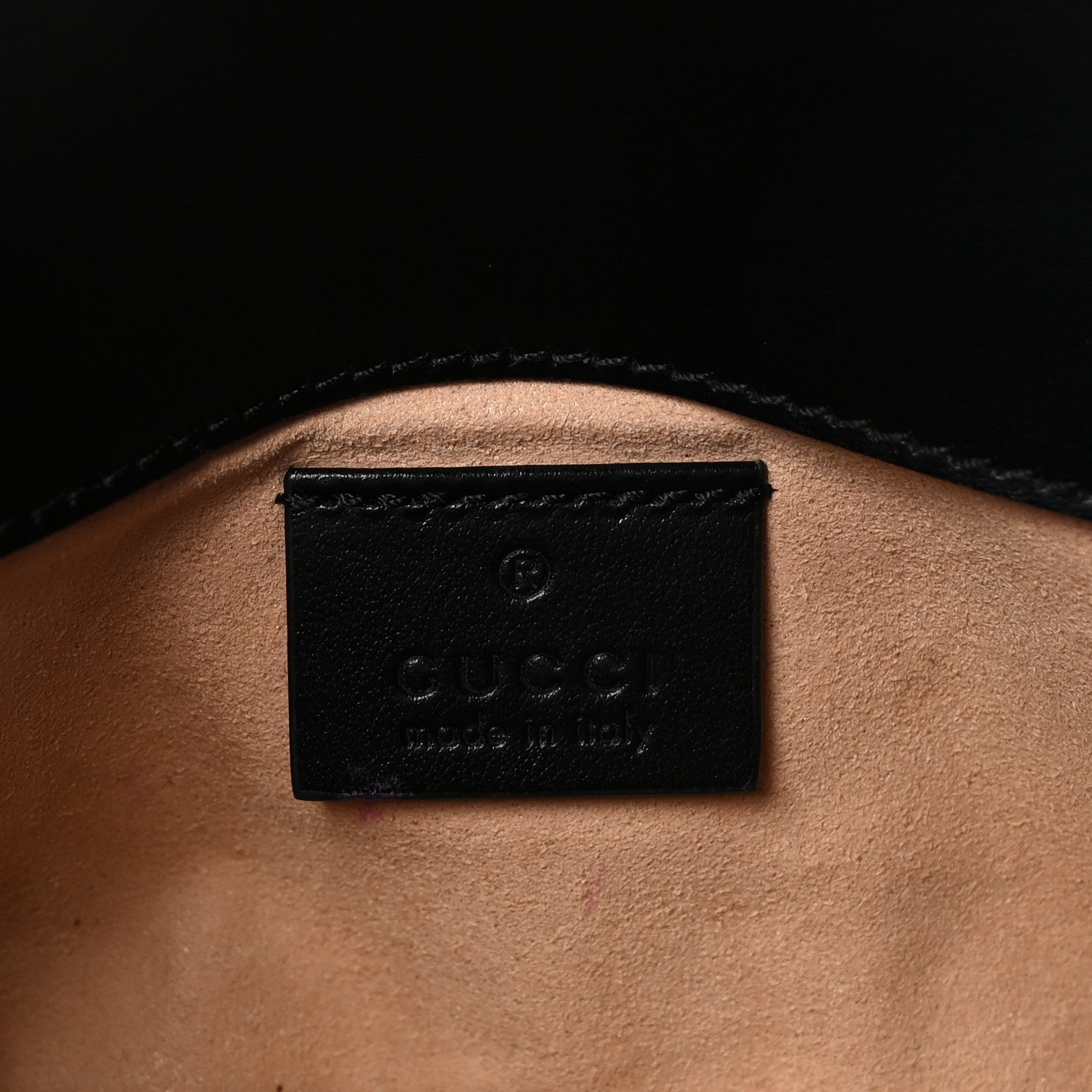 Gucci Calfskin Matelasse Super Mini GG Marmont Shoulder Bag Black 6 of 10