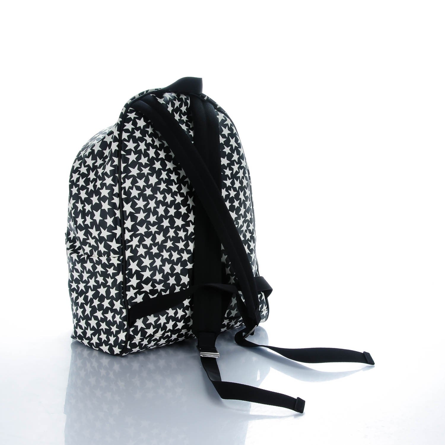 Saint Laurent Calfskin Star Print Hunting Backpack Black White 3 of 8