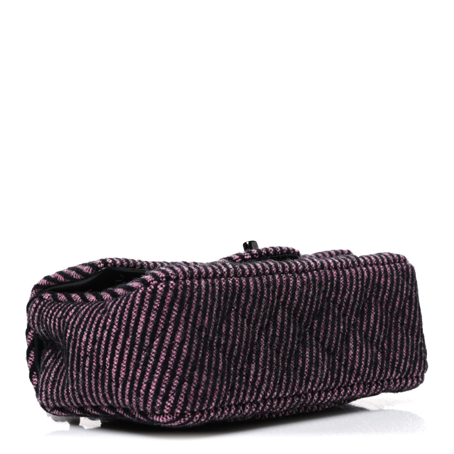 Chanel Wool Tweed Quilted Mini Rectangular Flap Pink Black 3 of 10