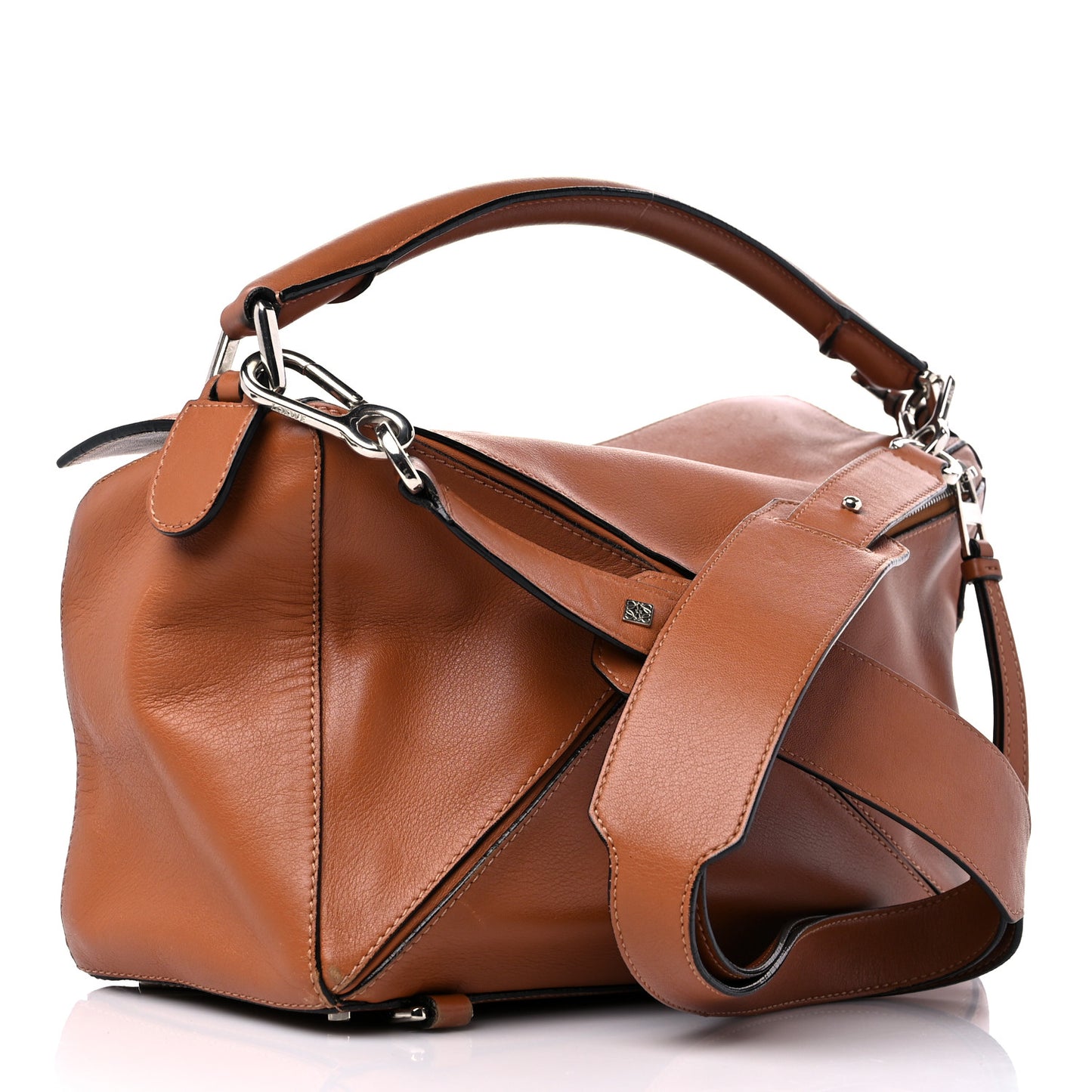 Calfskin Medium Puzzle Bag Tan