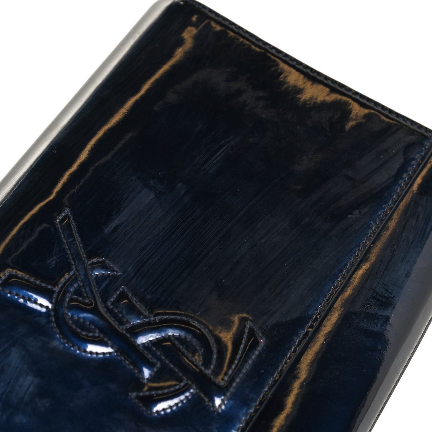 Patent Monogram Large Belle De Jour Clutch Navy Blue