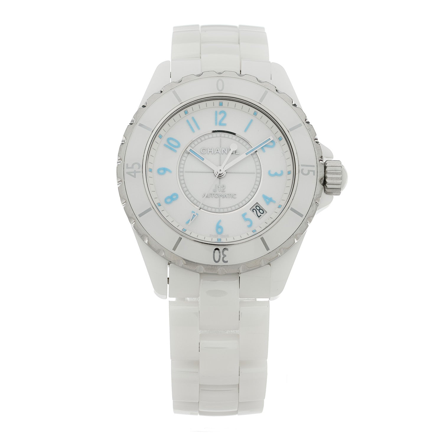 Chanel Stainless Steel Ceramic 38mm J12 Automatic Watch Blue 1 of 4