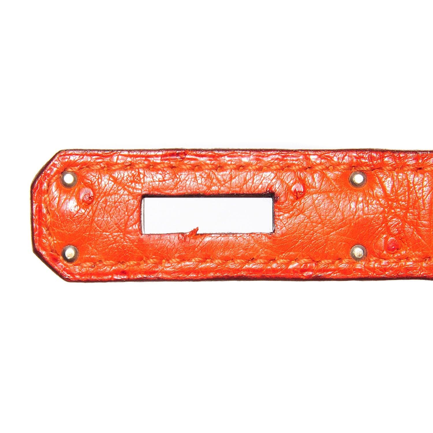 Hermes Ostrich Birkin 35 Orange 12 of 28