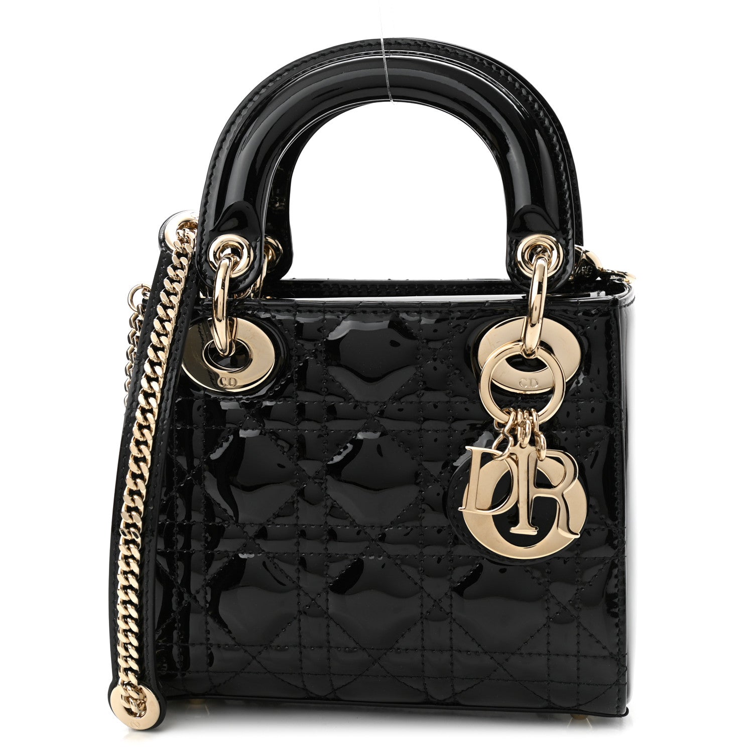Christian Dior Patent Cannage Mini Lady Dior Black 1 of 10