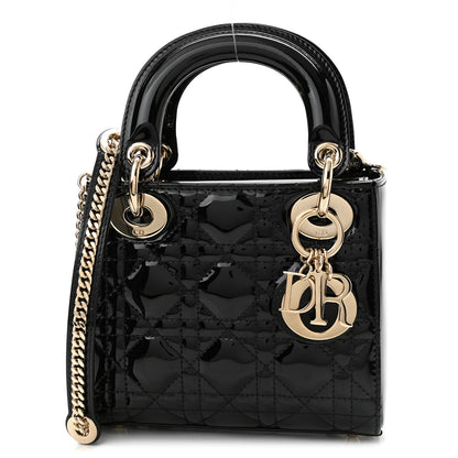 Christian Dior Patent Cannage Mini Lady Dior Black 1 of 10