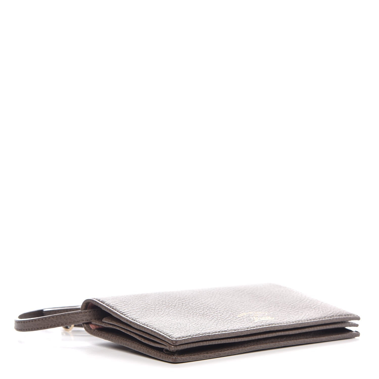 Gucci Dollar Calfskin Bi-Color Mini Swing Wallet Bag Grey Field Soft Pink 4 of 9