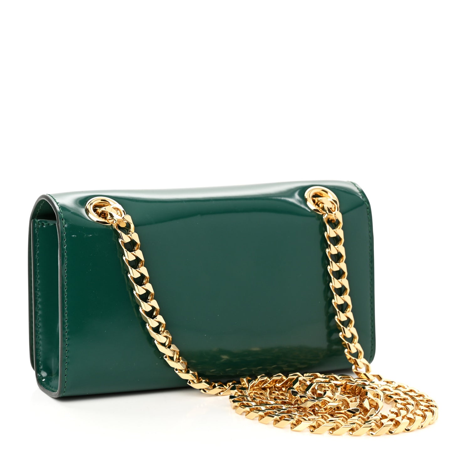 Patent DG Girls Phone Shoulder Bag Emerald