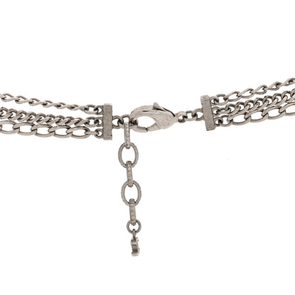 Chanel Baguette Crystal CC Multi Strand Long Chain Necklace Gold 4 of 5