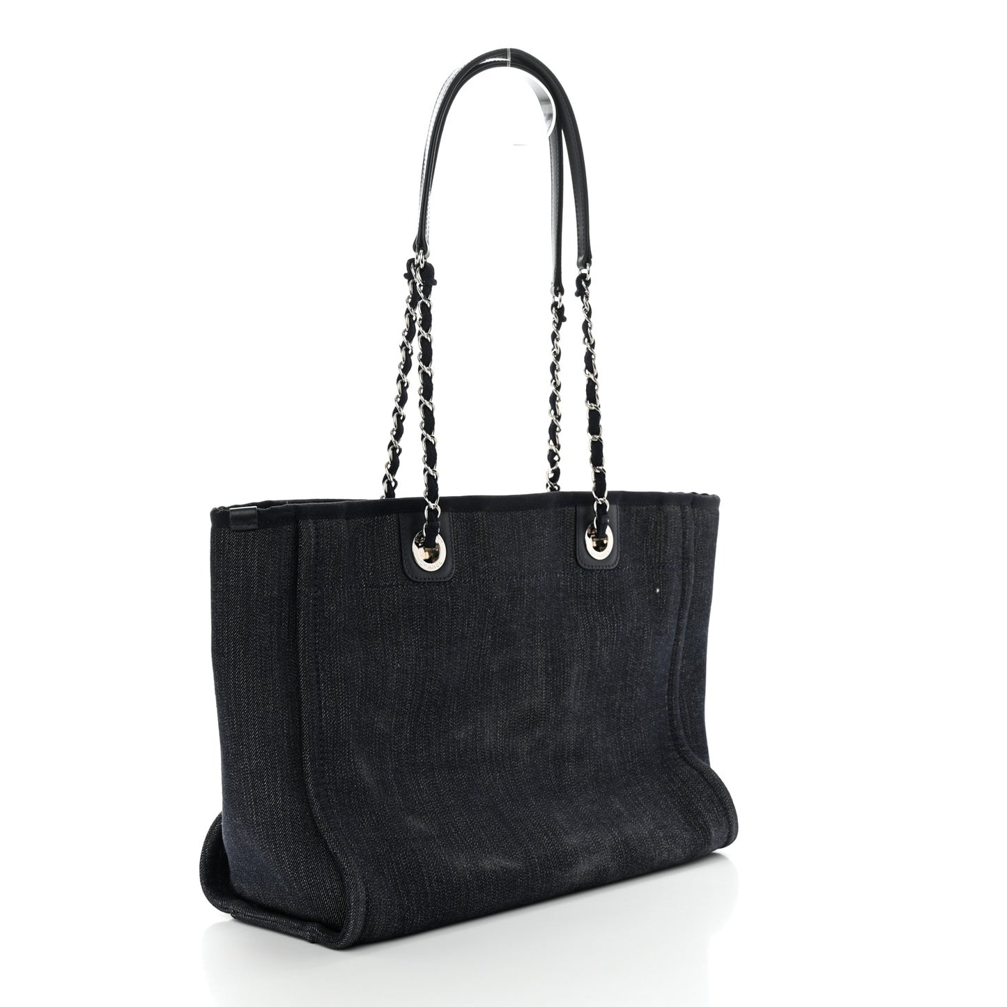 Denim Small Deauville Tote Blue Orange