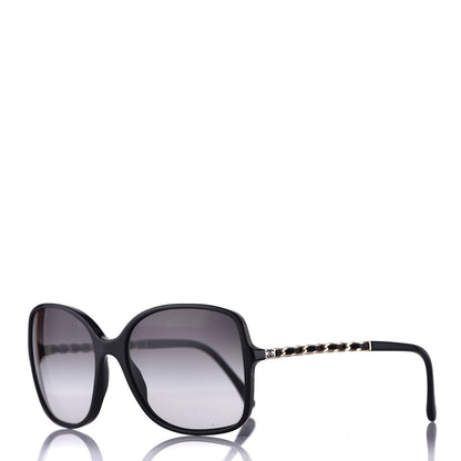 Chanel Lambskin Square Chain Sunglasses 5210-Q Black 1 of 8