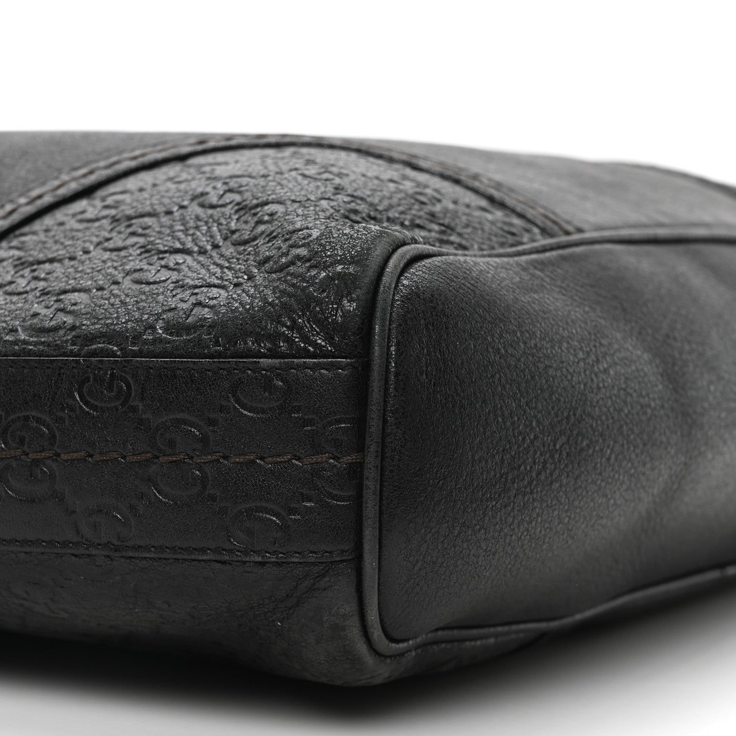 Gucci Calfskin Guccissima Trim Large Signoria Hobo Black 9 of 10