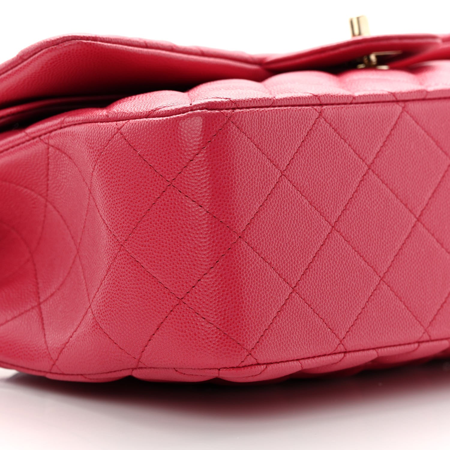Chanel Caviar Quilted Jumbo Double Flap Dark Pink 9 of 13