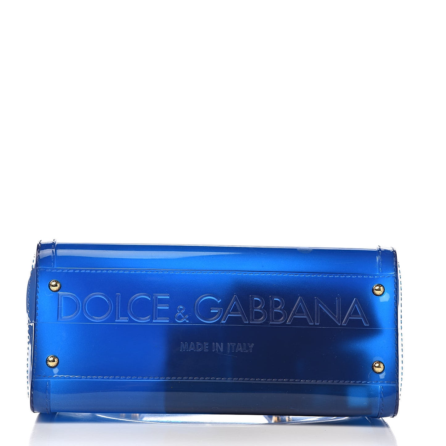 Rubber Semi Transparent Miss Sicily Satchel Blue