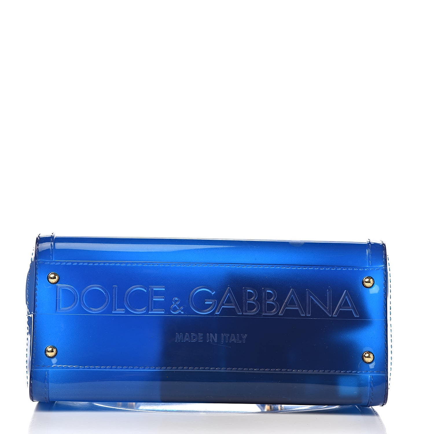 Dolce & Gabbana Rubber Semi Transparent Miss Sicily Satchel Blue 13 of 14