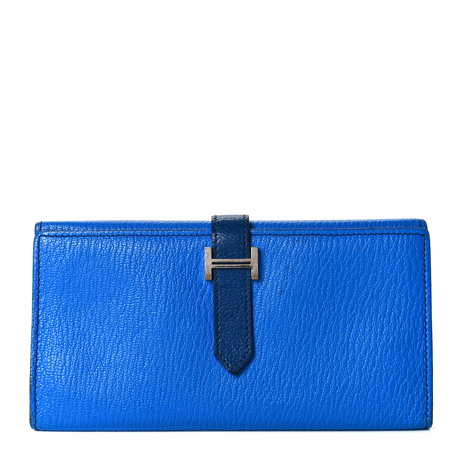 Hermes Chevre Mysore Bearn Gusset Wallet Bleu Paradis Bleu Saphir 1 of 8