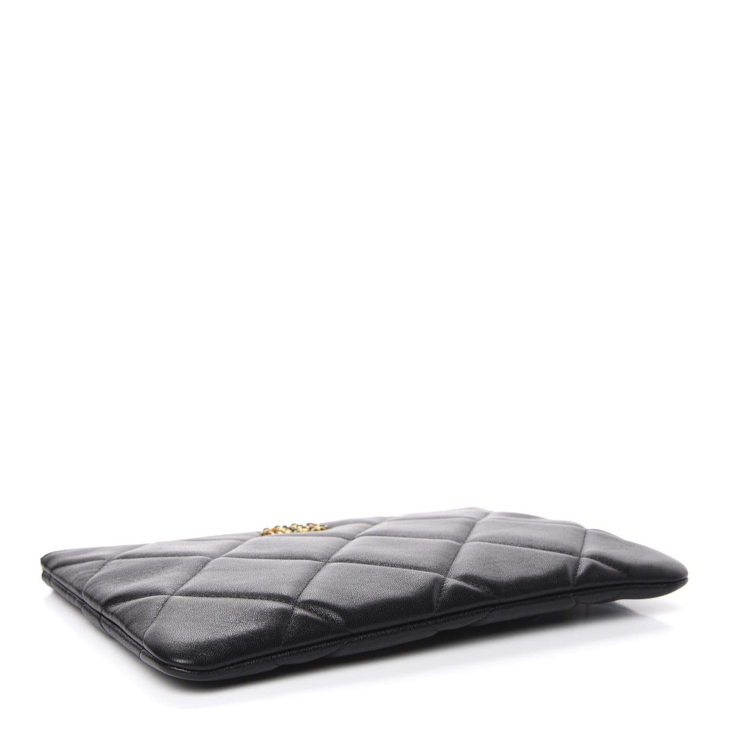 Chanel Goatskin Quilted Large 19 Cosmetic Case Black 4 of 8