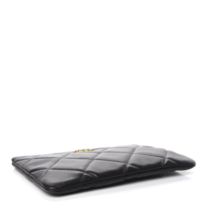Chanel Goatskin Quilted Large 19 Cosmetic Case Black 4 of 8