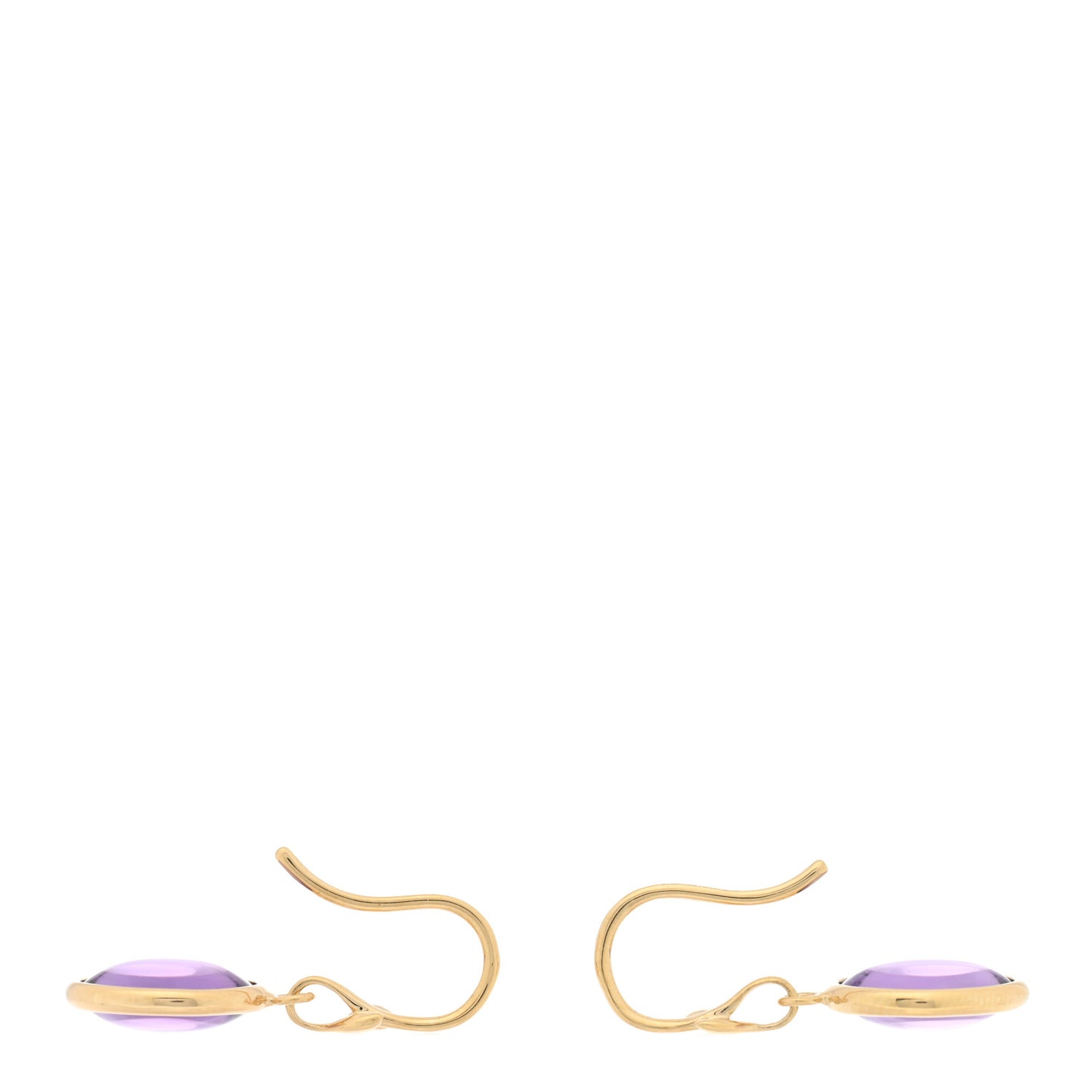 18K Yellow Gold Amethyst Paloma Picasso Olive Leaf Drop Earrings