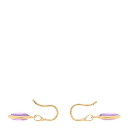 Tiffany 18K Yellow Gold Amethyst Paloma Picasso Olive Leaf Drop Earrings 3 of 5