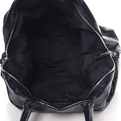 Saint Laurent Textured Patent Medium Easy Sac Navy 5 of 12