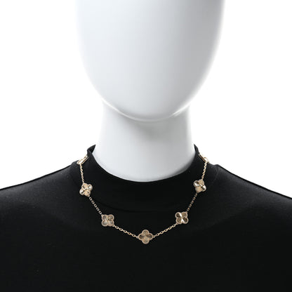 Van Cleef & Arpels 18K Yellow Gold 10 Motifs Guilloche Vintage Alhambra Necklace 3 of 5