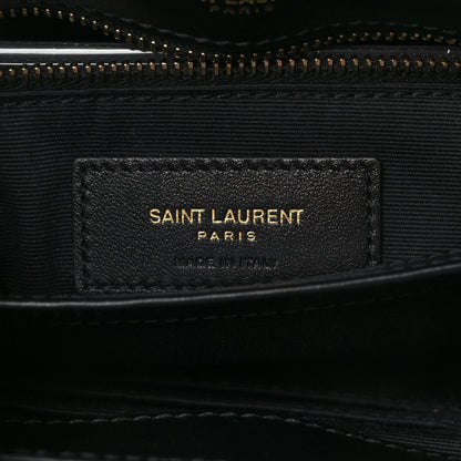 Saint Laurent Calfskin Y Quilted Monogram Toy Loulou Crossbody Bag Black 6 of 9