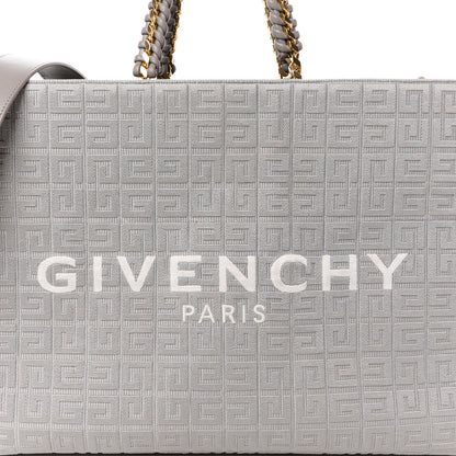 Givenchy Canvas Jacquard 4G Medium Chain Tote Stone Grey 8 of 10