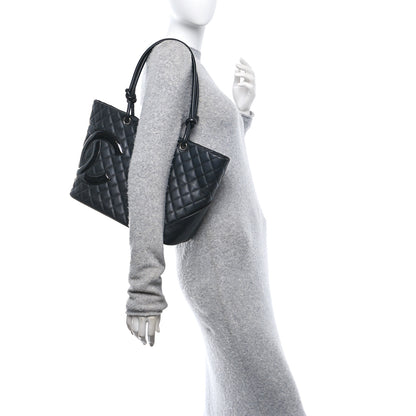 Chanel Calfskin Quilted Large Cambon Tote Black 2 of 10