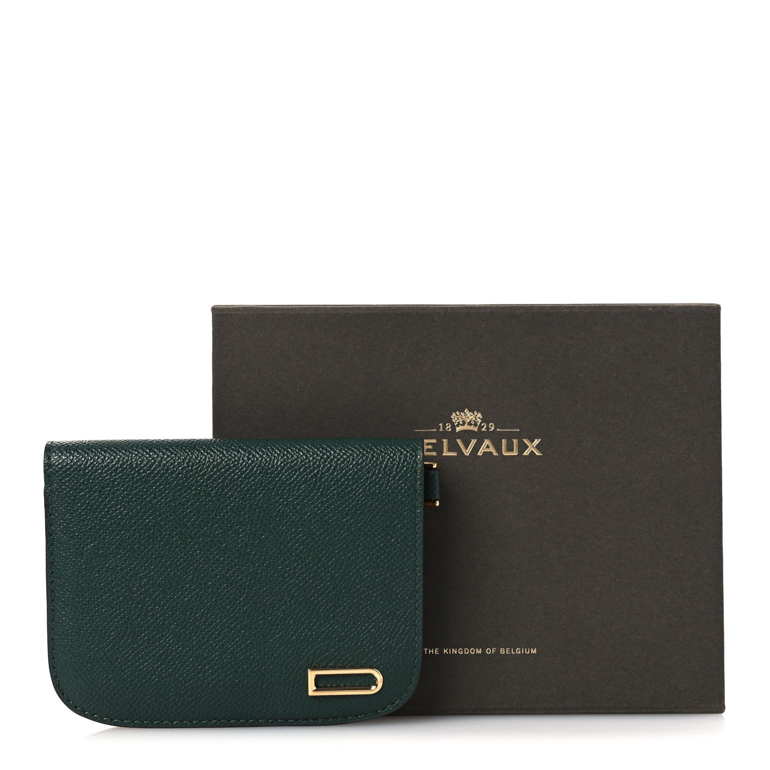 Delvaux Alpina Calfskin Vagabond Compact Wallet Forest 20 of 21