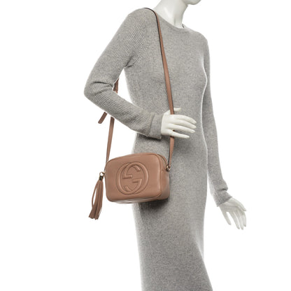 Gucci Pebbled Calfskin Small Soho Disco Bag Rose Beige 2 of 7