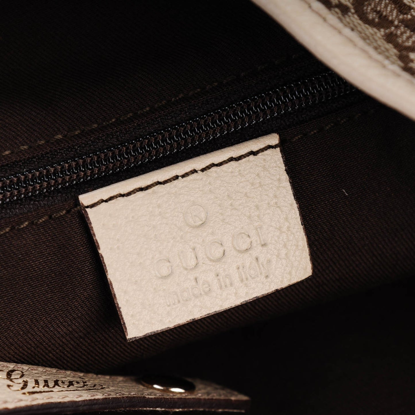 Monogram Medium Abbey Shoulder Bag Off White