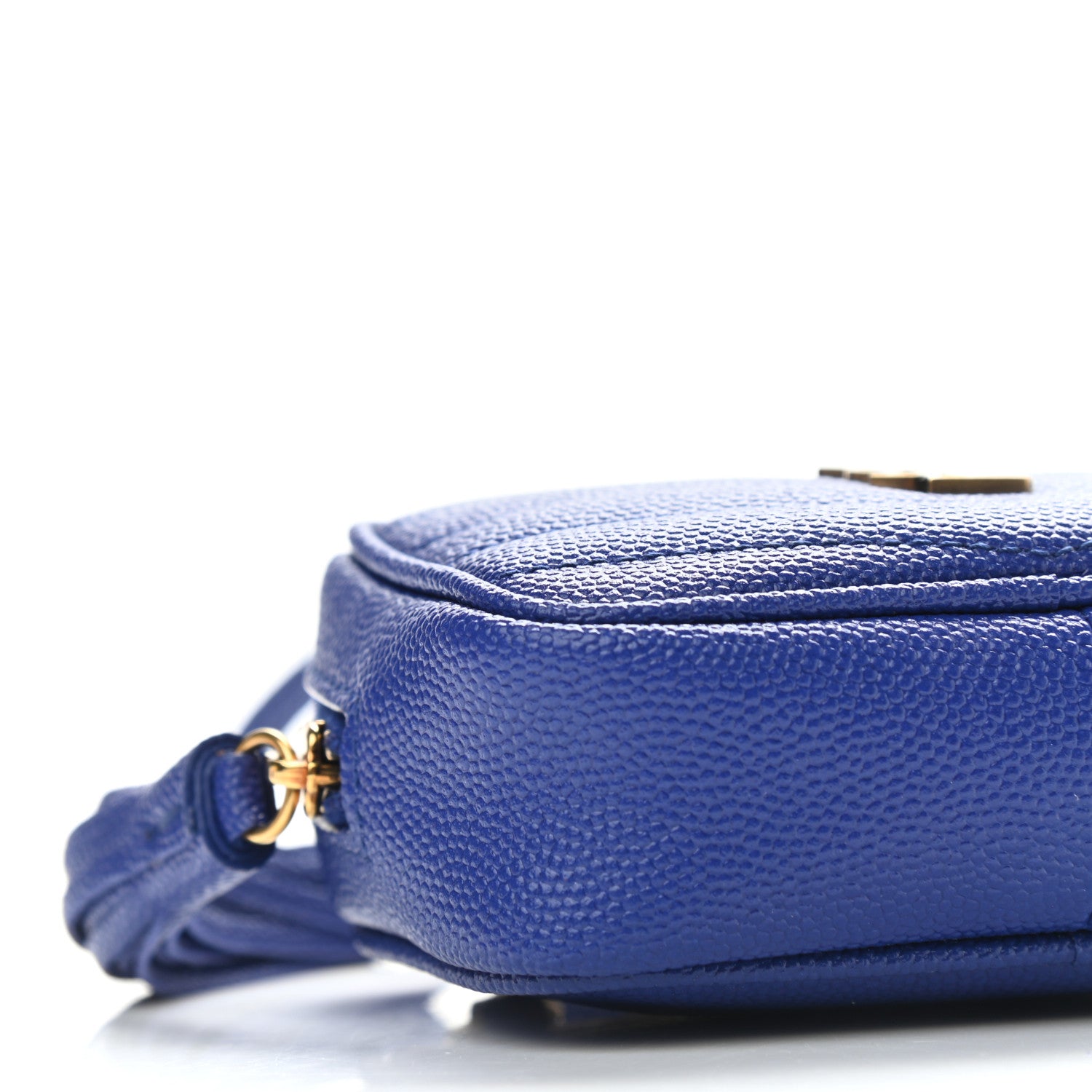 Saint Laurent Grain De Poudre Matelasse Monogram Baby Lou Camera Bag Sapphire Blue 8 of 9