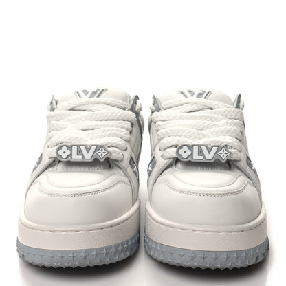 Louis Vuitton Calfskin Womens LV Trainer Maxi Sneakers 39 Gris 2 of 9