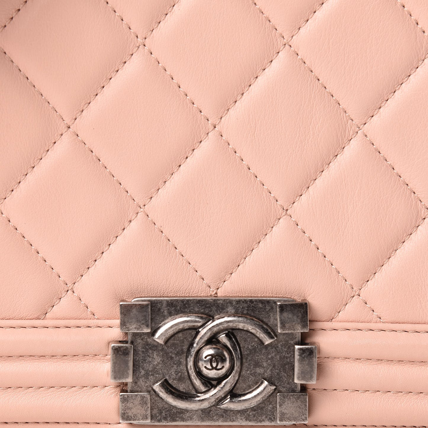 Calfskin Quilted New Medium Boy Flap Light Pink