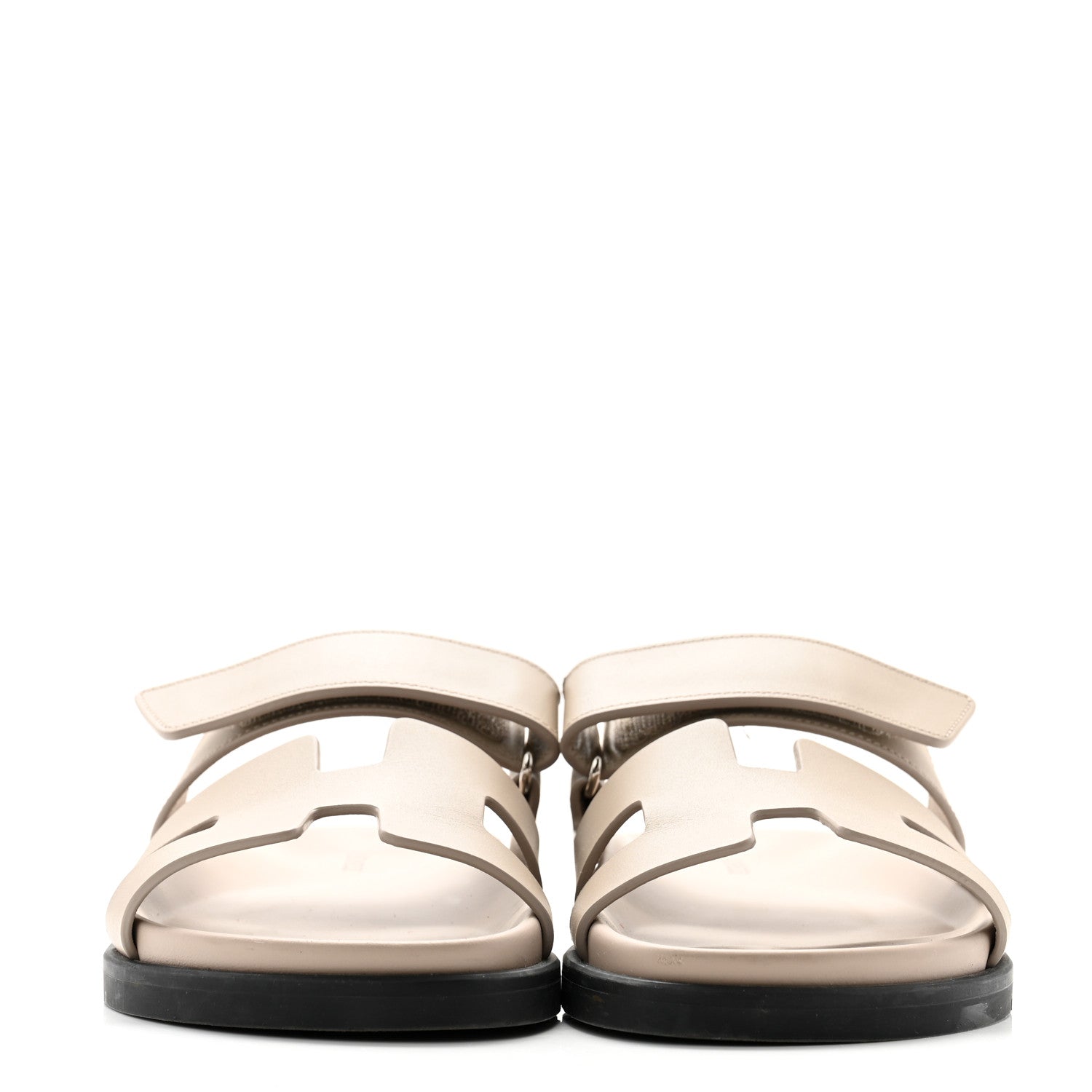 Hermes Calfskin Womens Chypre Sandals 36 Beige Mastic 2 of 9