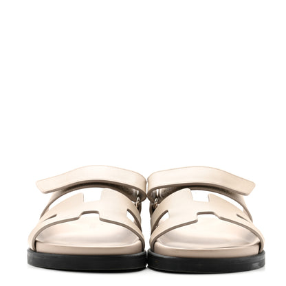 Hermes Calfskin Womens Chypre Sandals 36 Beige Mastic 2 of 9